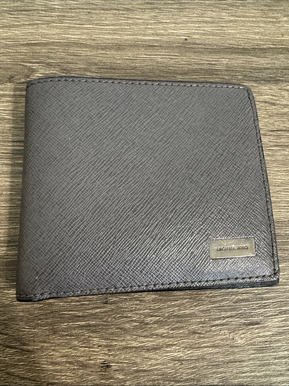 Michael Kors Men's Gray Leather Money Clip Wallet